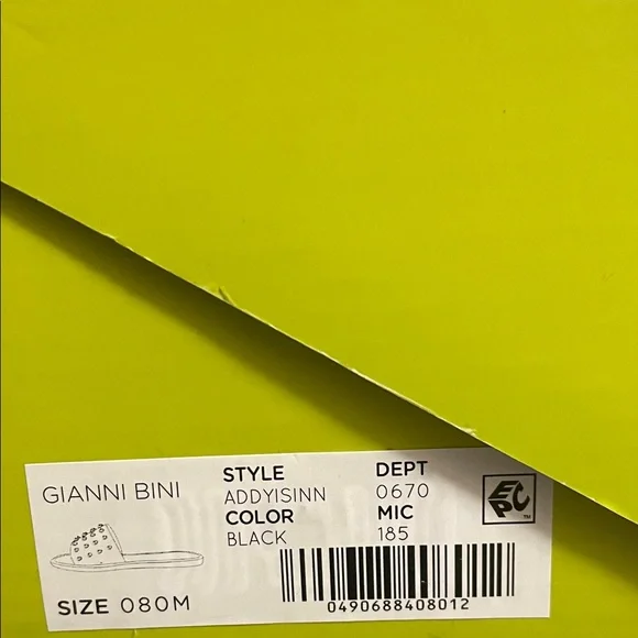 Gianni Bini Black Studded Slide Sandals - Picture 2 of 2